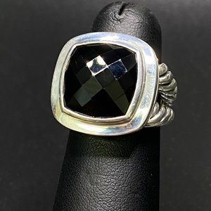 David Yurman Man's Onyx  Estate Albion Ring in Sterling Silver